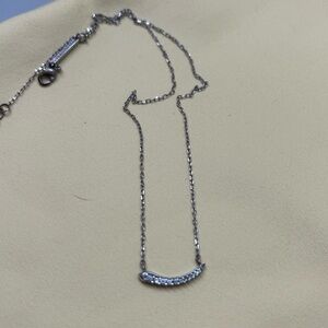 Elegant Kendra Scott Silver Necklace with Crystal Accents